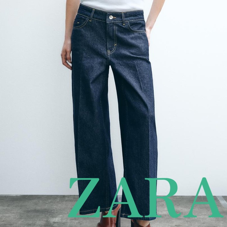 【ZARA】Z1975 STRAIGHT-LEG HIGH-WAIST デニムパンツ