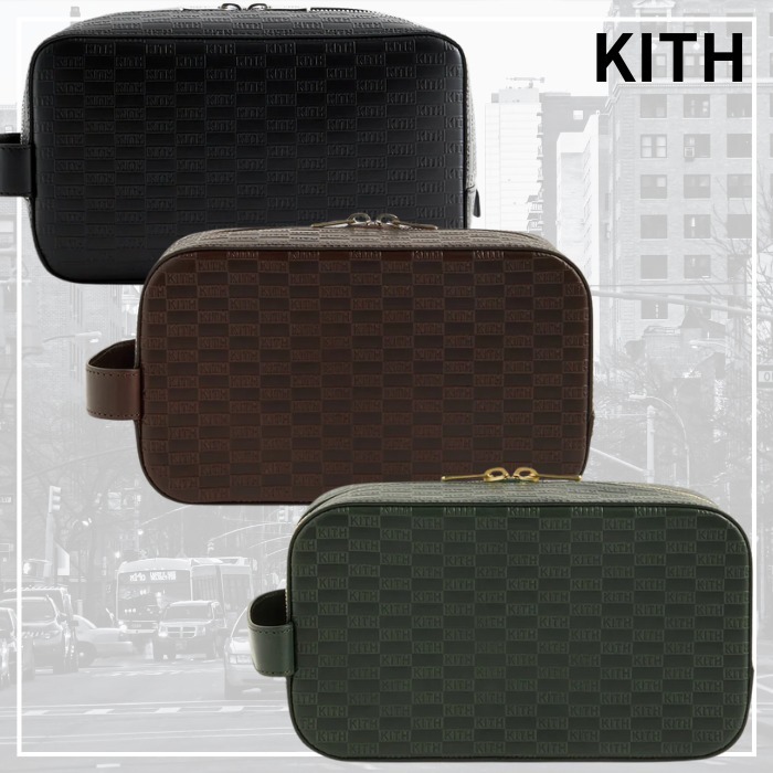 高級レザー《KITH NYC》モノグラム ドップキット イタリア製
