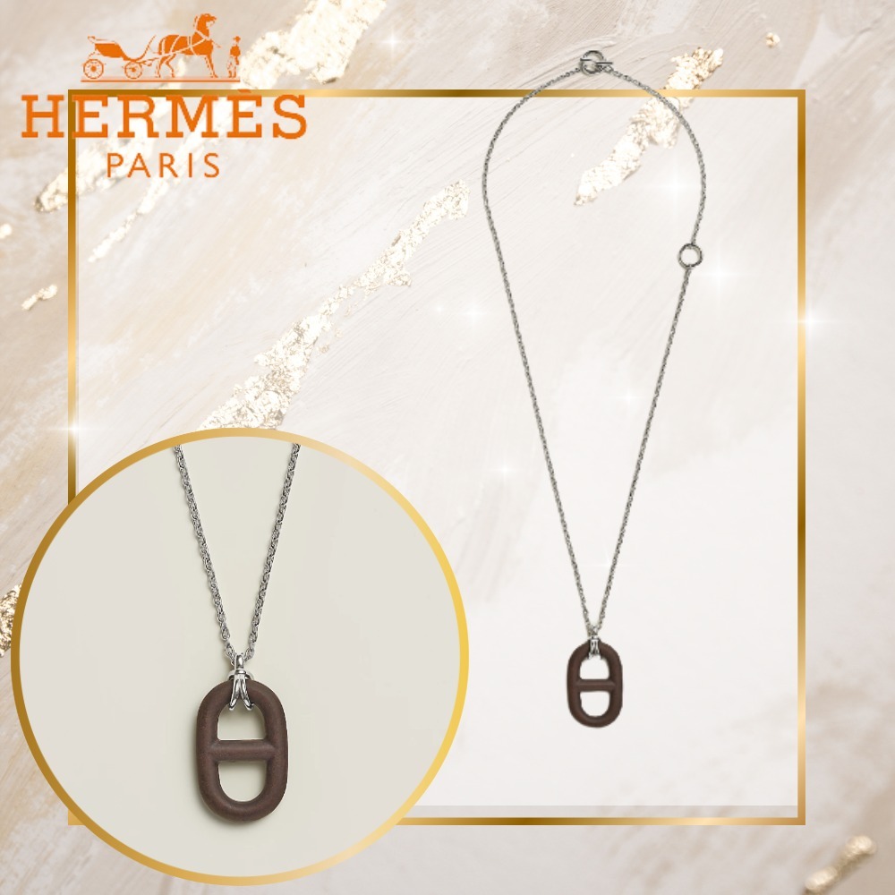 【コーデのアクセントに】HERMES ヴァルカニウム ネックレス