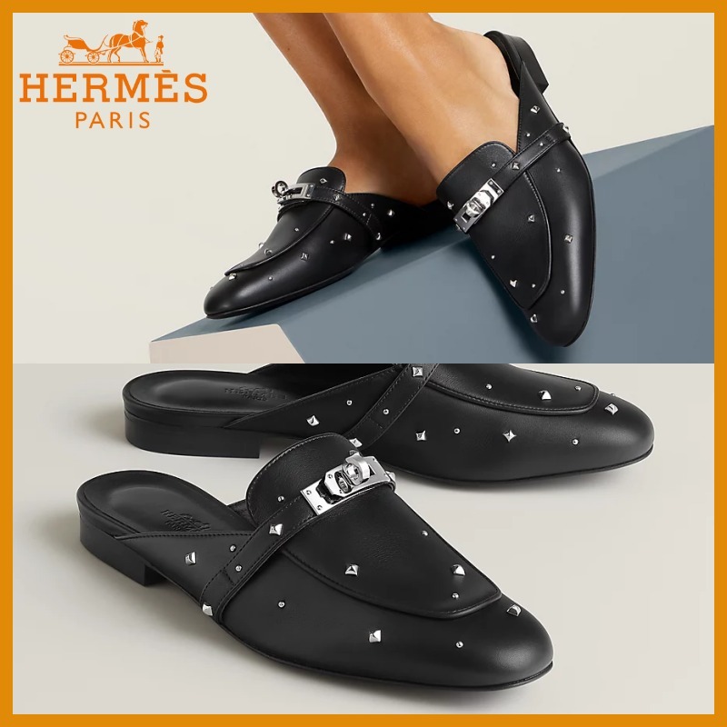 【スタッズ☆クールに】HERMES ミュール オズ
