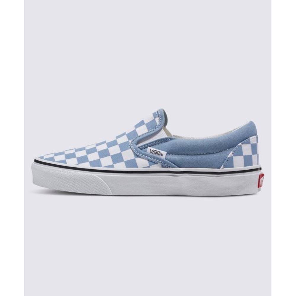 ☆VANS☆ Classic Slip-On Color Tiered Checkerboard Dusty Blu