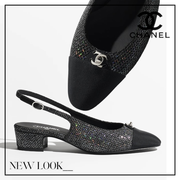 【輝くグリッター】CHANEL 2025年春夏 スリングバック シューズ