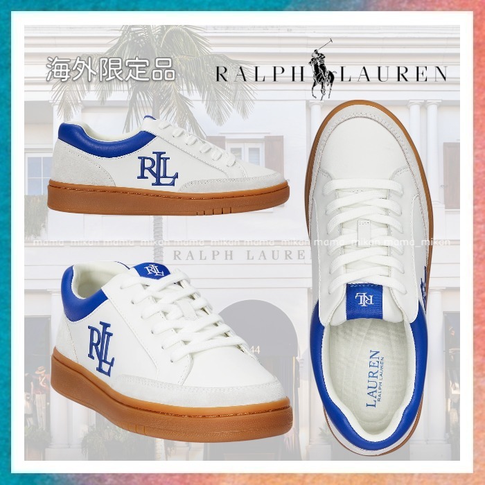 【Ralph Lauren】洗練されたレザー＆スエード素材のスニーカー