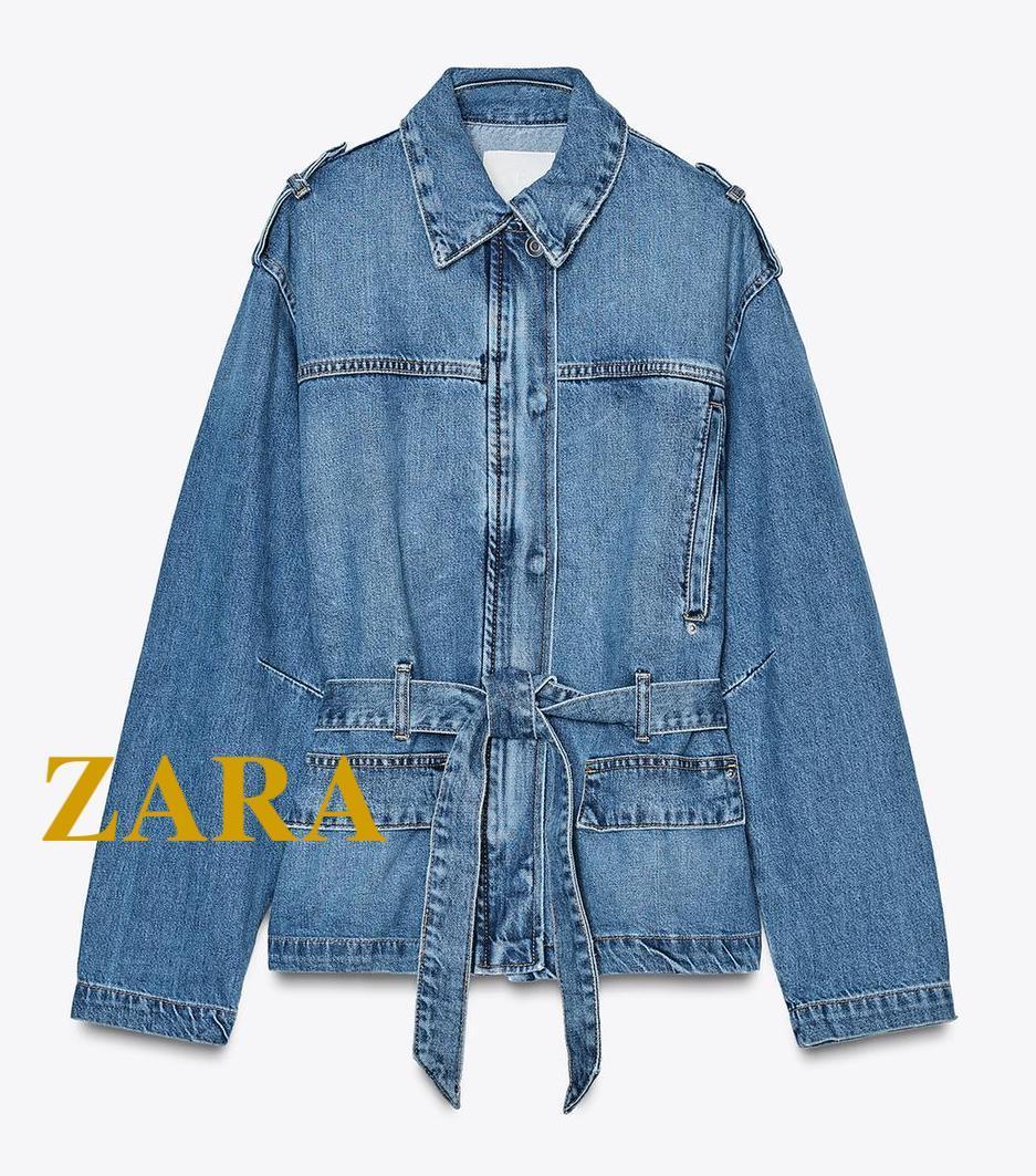 ☆ドイツ発*ZARA*新作*タイベルトデニムジャケット☆