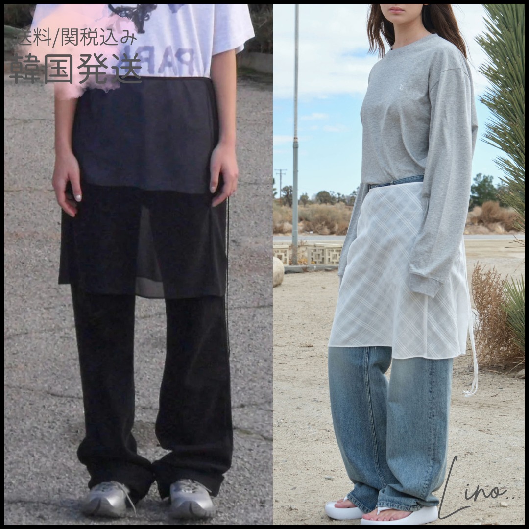 【LOW CLASSIC】関税/送料込み SHEER LAYERED SKIRT