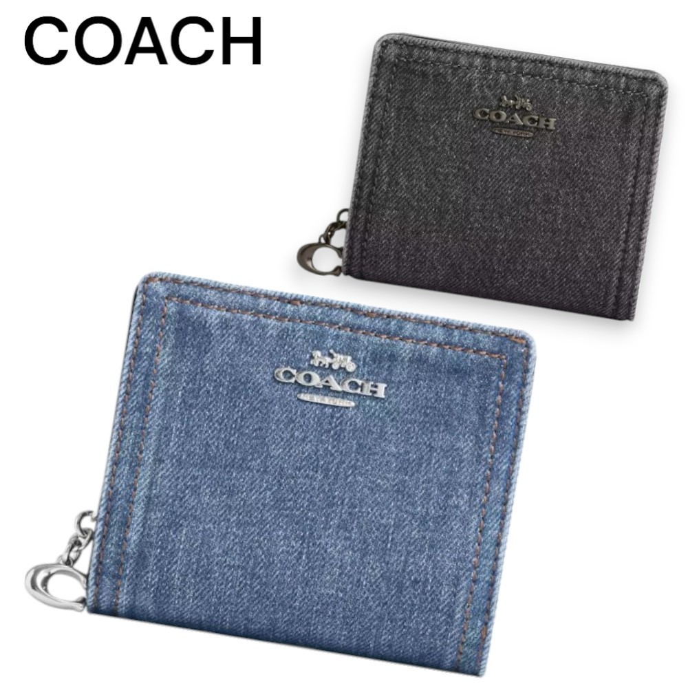 【Coach】デニムが可愛い♪ スナップウォレット