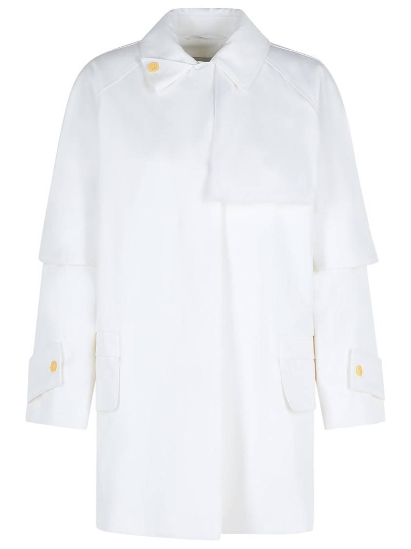 ブルゾン Max Mara Baba' White Cotton Raincoat