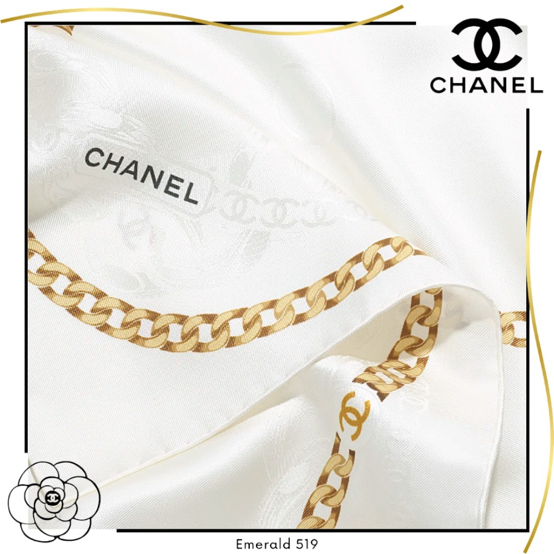 **最新作♡2025SS**【CHANEL】 スカーフ チェーンモチーフ 最新作♡2025SS】CHANEL スカーフ チェーンモチーフ