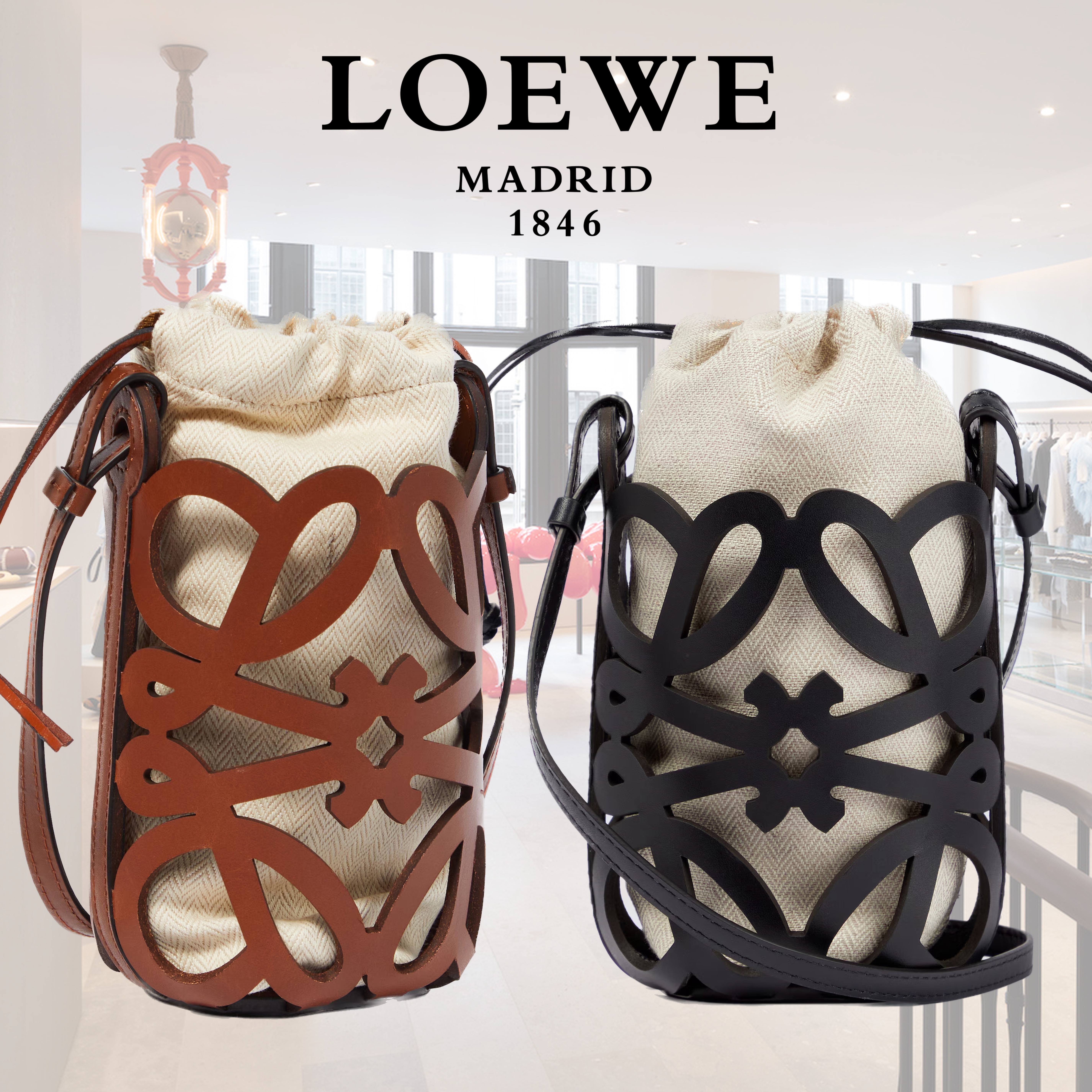 ∞∞ LOEWE ∞∞ Anagram cut-out pocket バッグ ☆