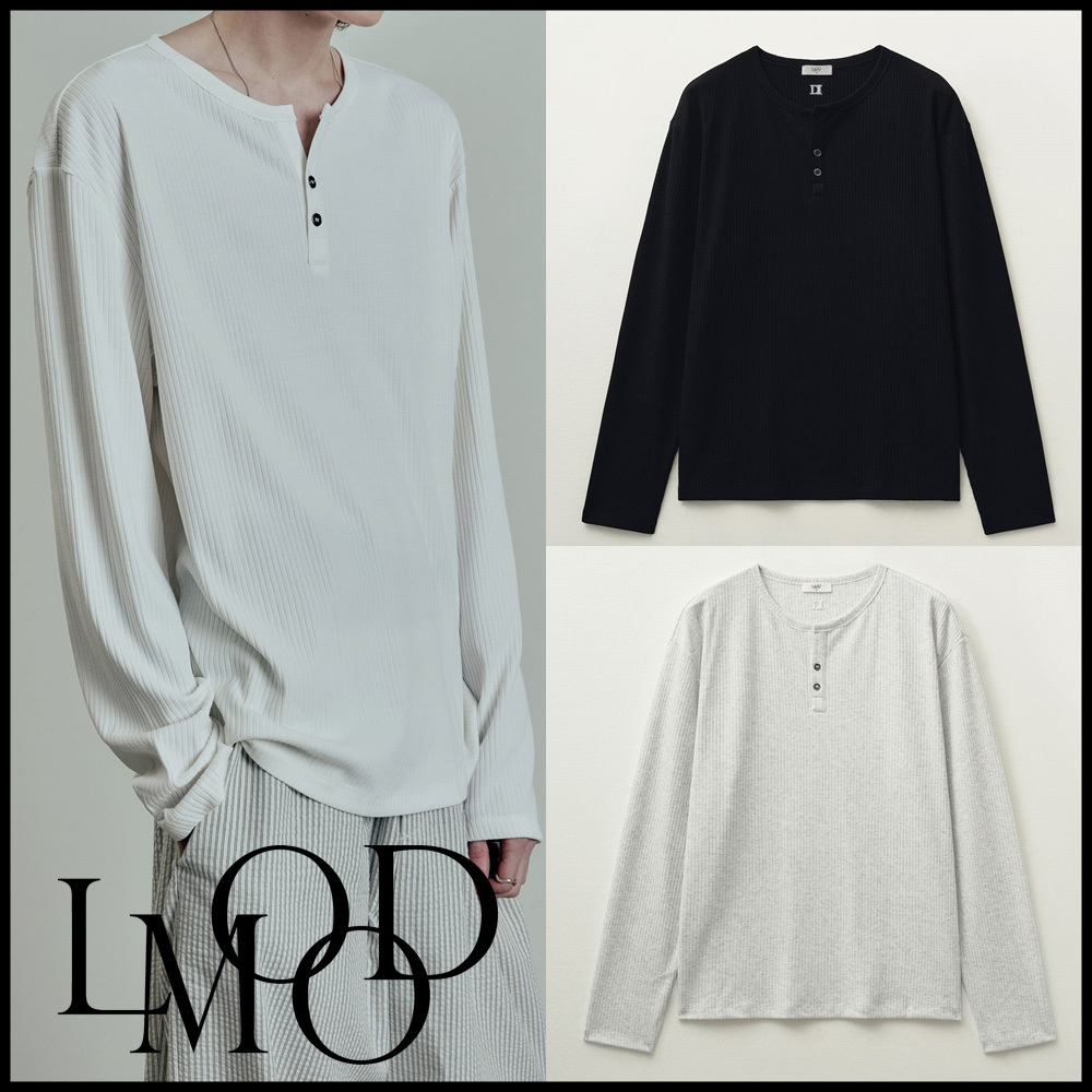 LMOOD ■ Henry LD Ribbed Long Sleeve T-Shirt
