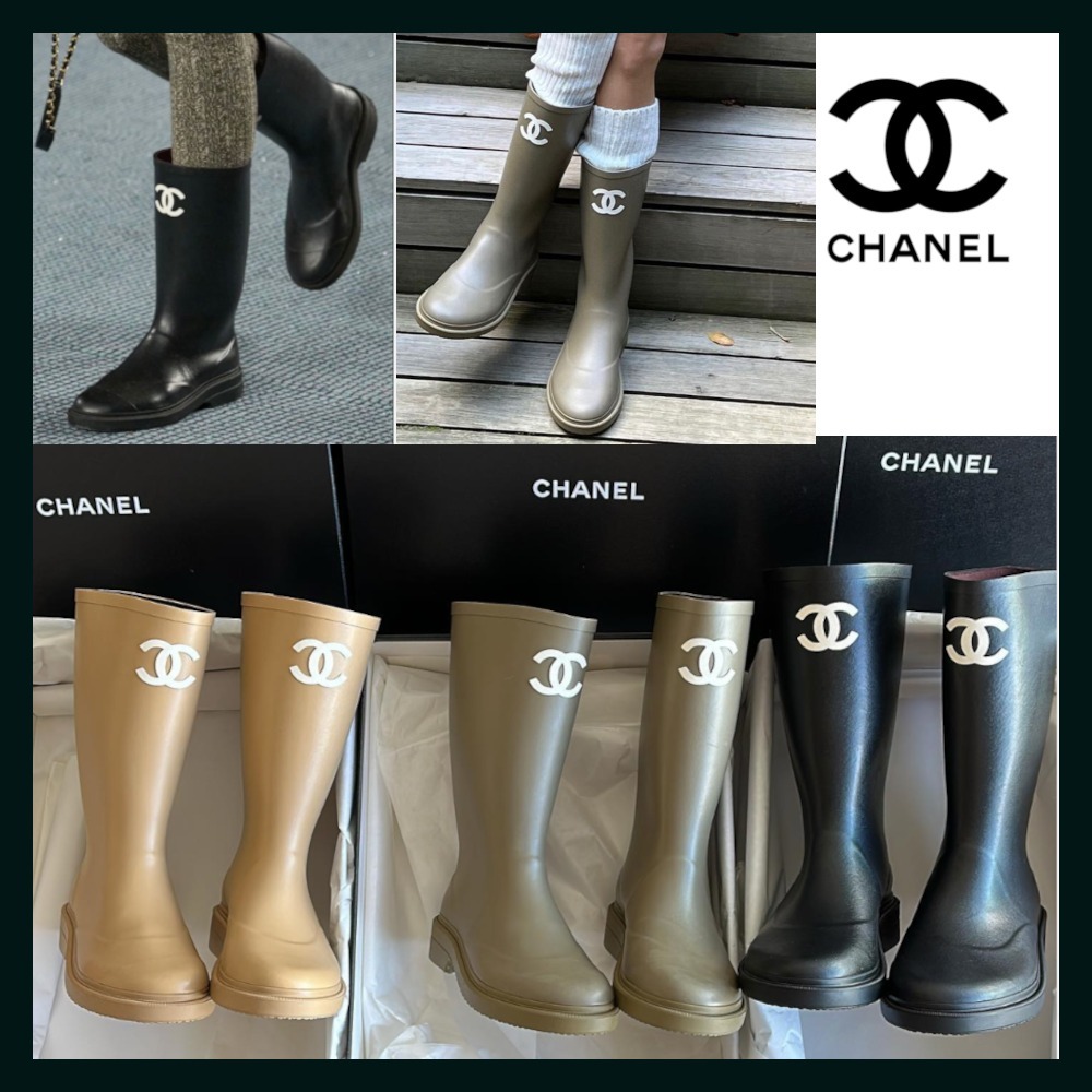 【雨の日に♪】CHANEL ロング ラバーブーツ レインブーツ CCロゴ 楽天市場】CHANEL シャネル ロングブーツ G39620 X56326