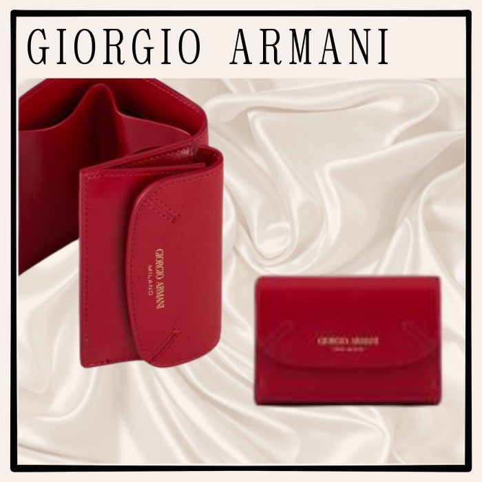 GIORGIO ARMANI レッド ロゴ入り 財布