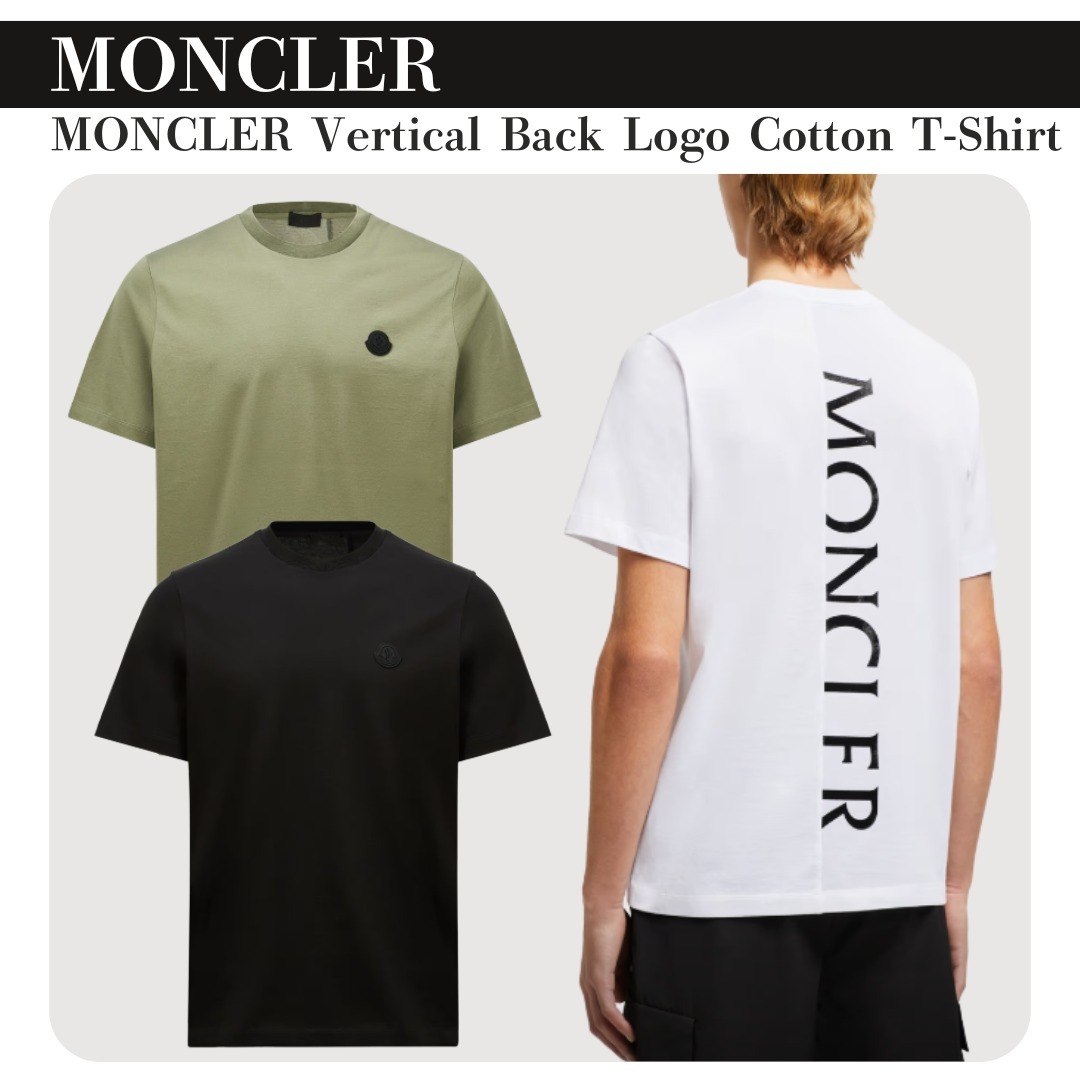 【MONCLER】モンクレール 縦型バックロゴコットンTシャツ