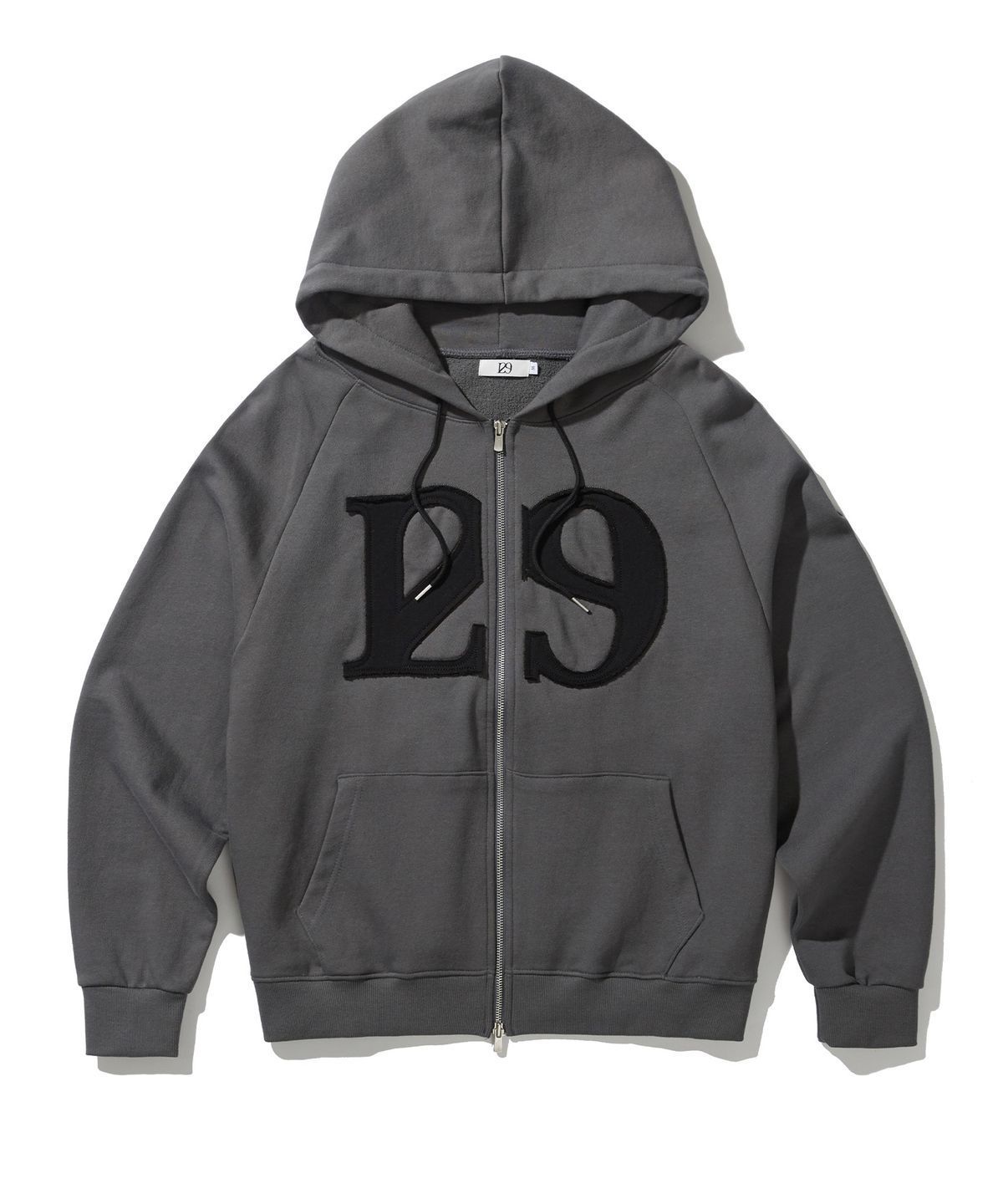 ILLIGO】129 Logo Patch Hooded Zip-Up ジップアップパーカー