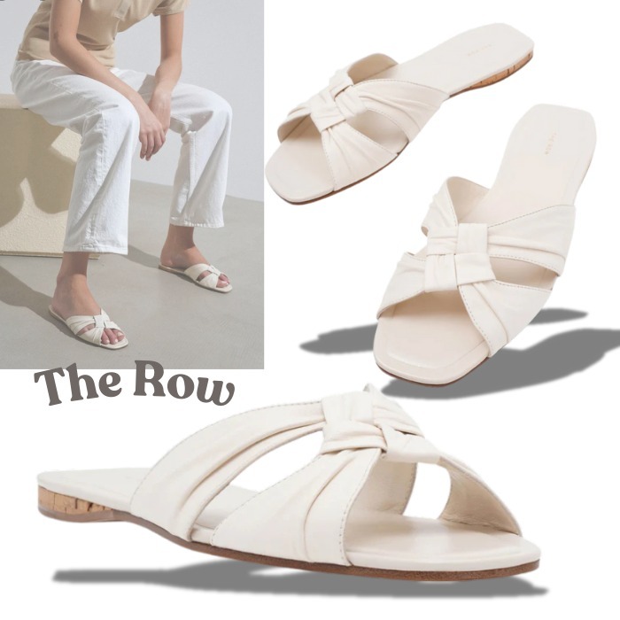 sale★【THE ROWザ・ロウ】ソフトノットホワイトレザーフラット