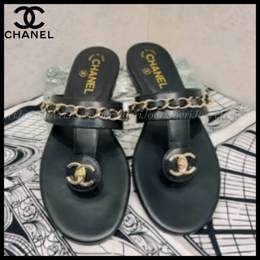 【シンプルで高級感】CHANEL サンダル