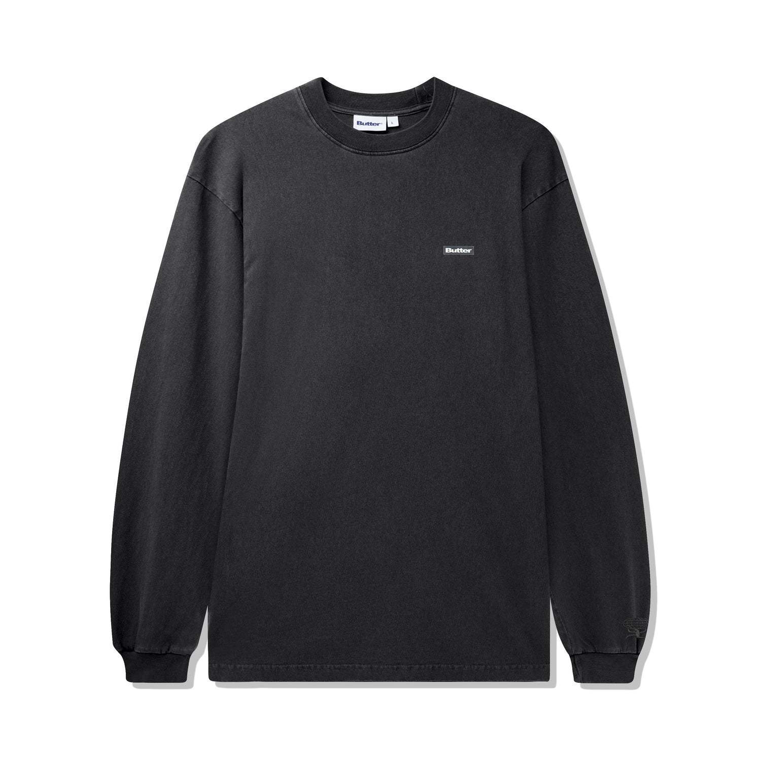 【BUTTER GOODS】 Basic L/S Tee, Washed Black