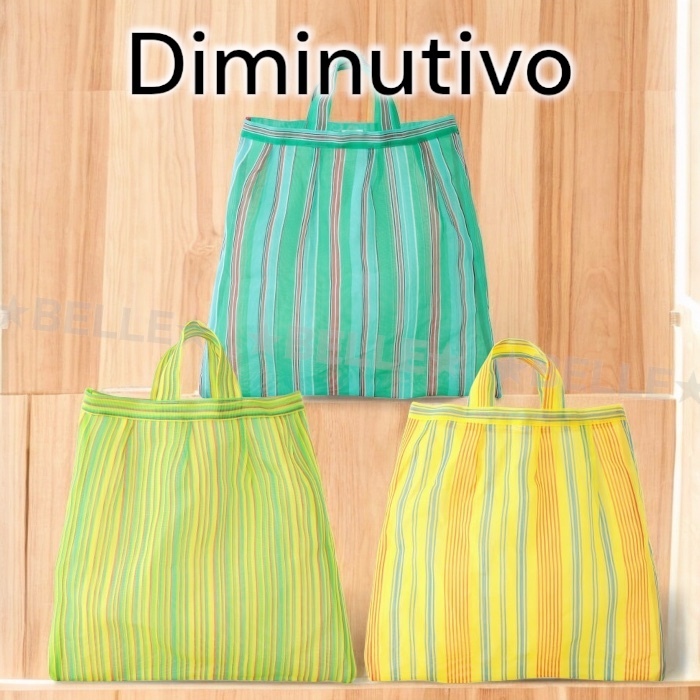 Diminutivo メッシュプリーツ トートバッグ 買い物バック エコ
