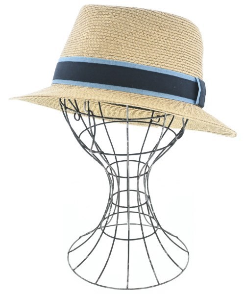 HERMES エルメス ストローハット ベージュx紺x緑 4103525M0037