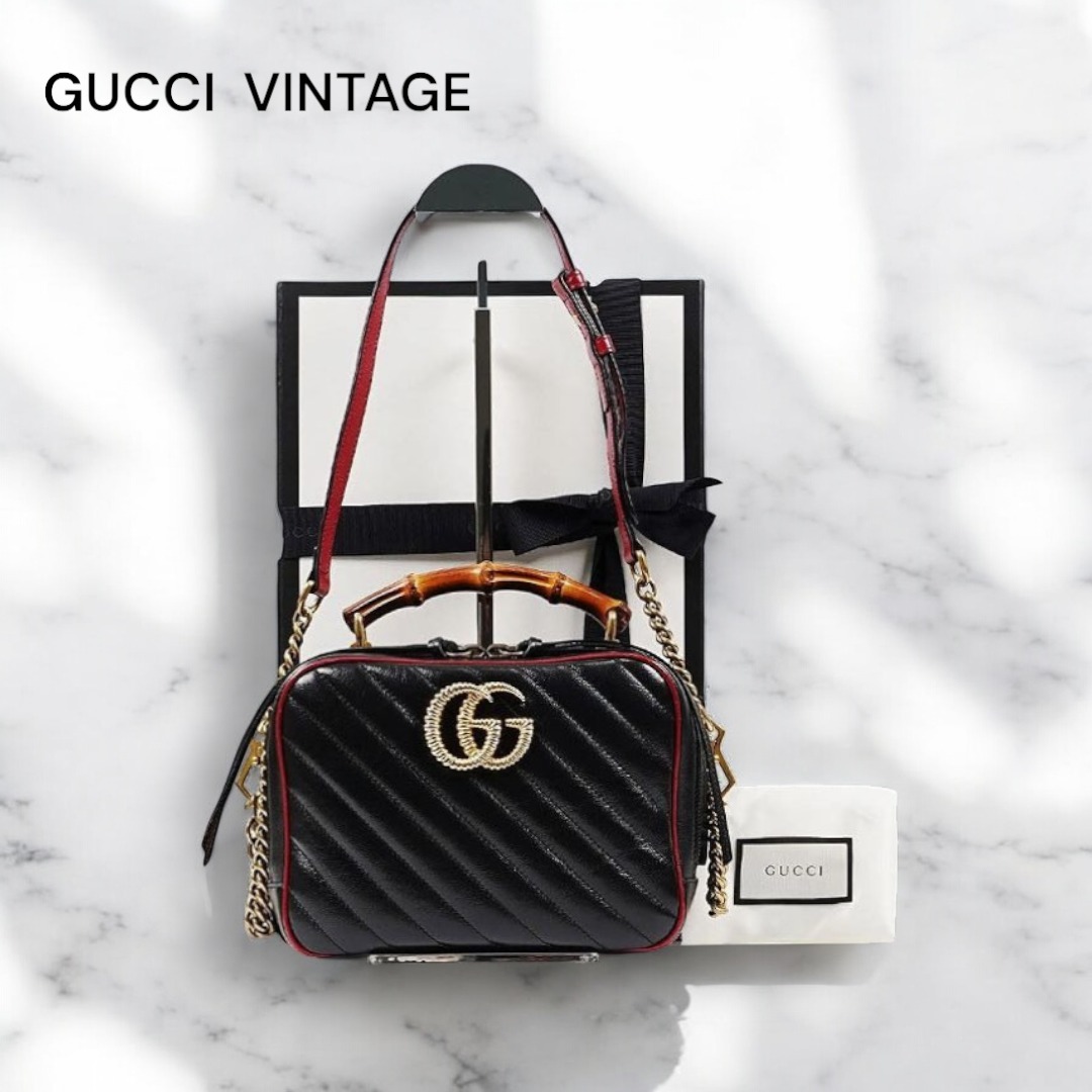 VINTAGE●GUCCI●グッチ GG マーモント ショルダーバッグ