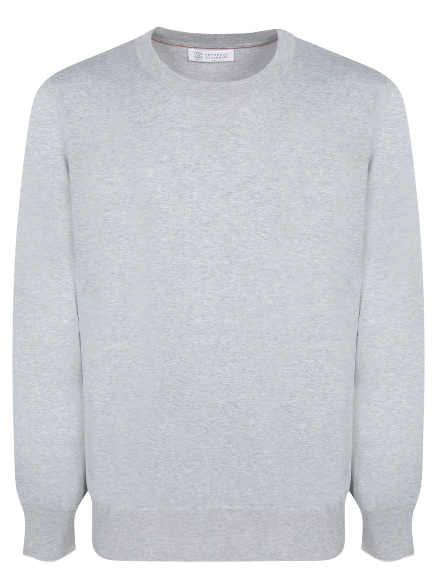 【送料&関税込】Brunello Cucinelli Grey Cotton Sweater