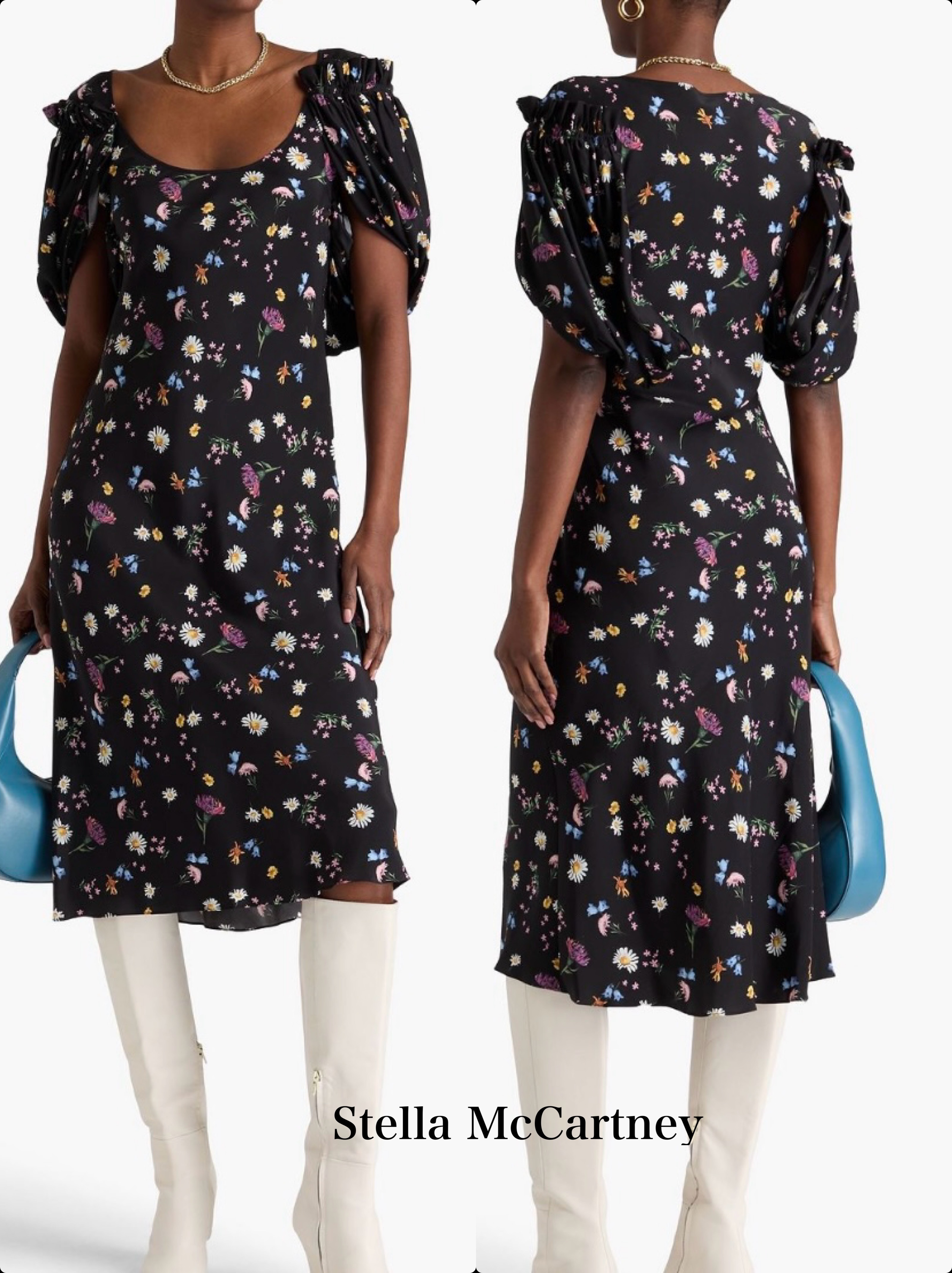 【Stella McCartney】フローラルプリントミディワンピース