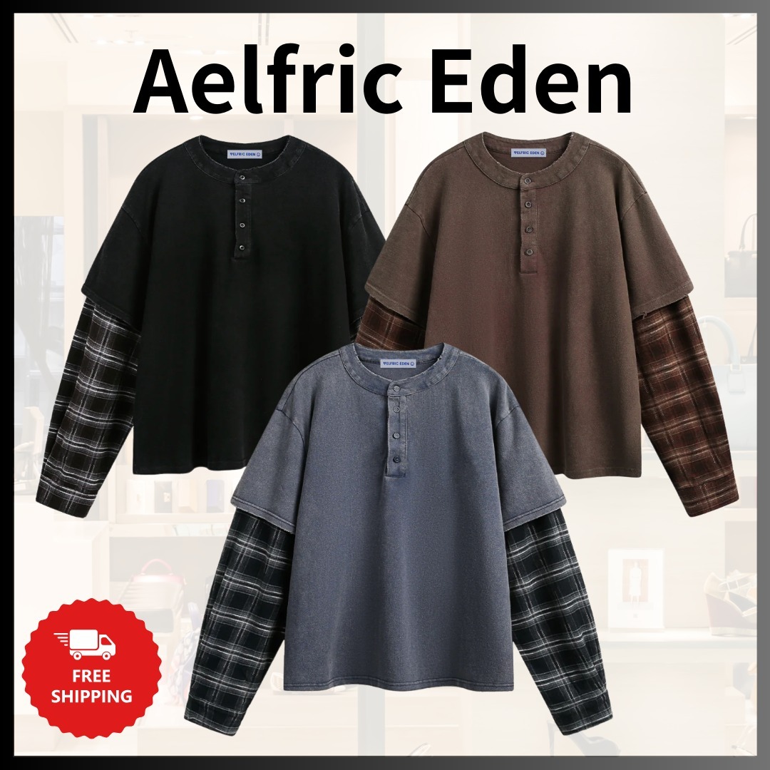 『Aelfric Eden』チェック柄 ロングスリーブ Tシャツ