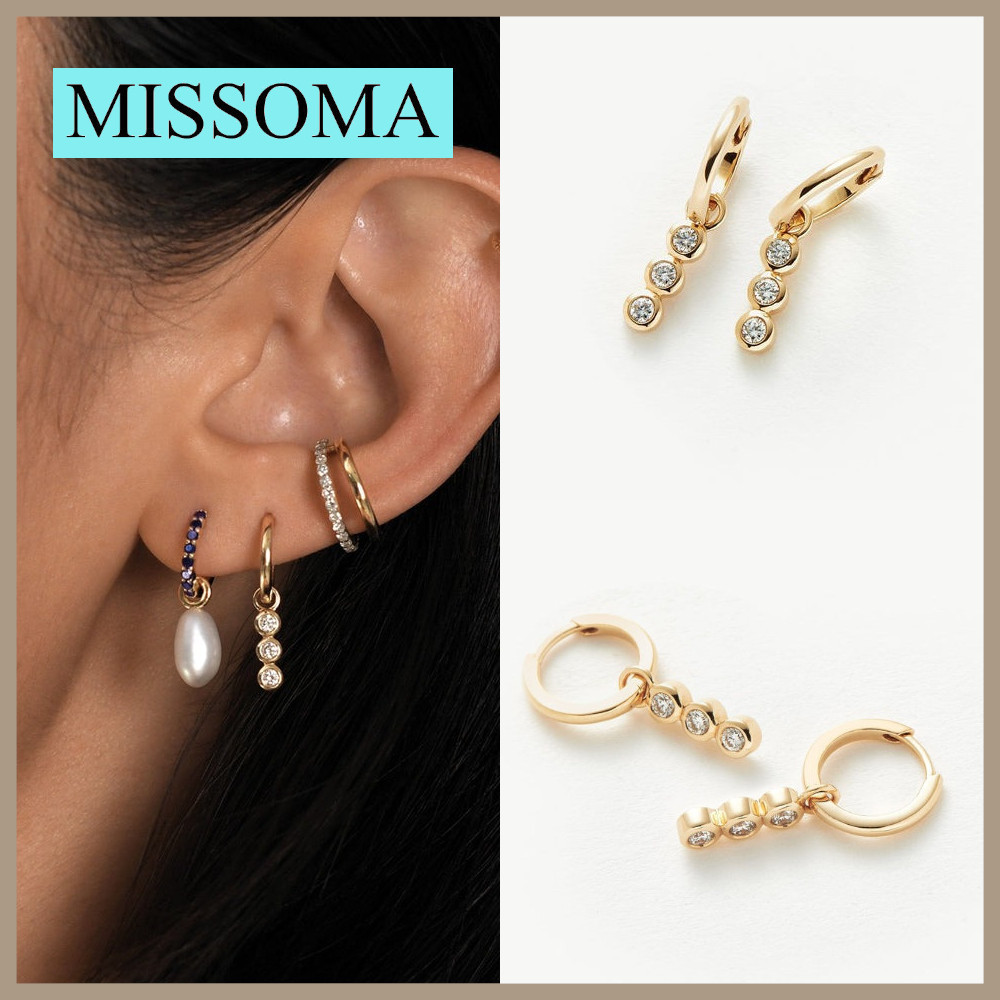 ★MISSOMA★ ファイン ダイヤモンド チャーム フープ イヤリング