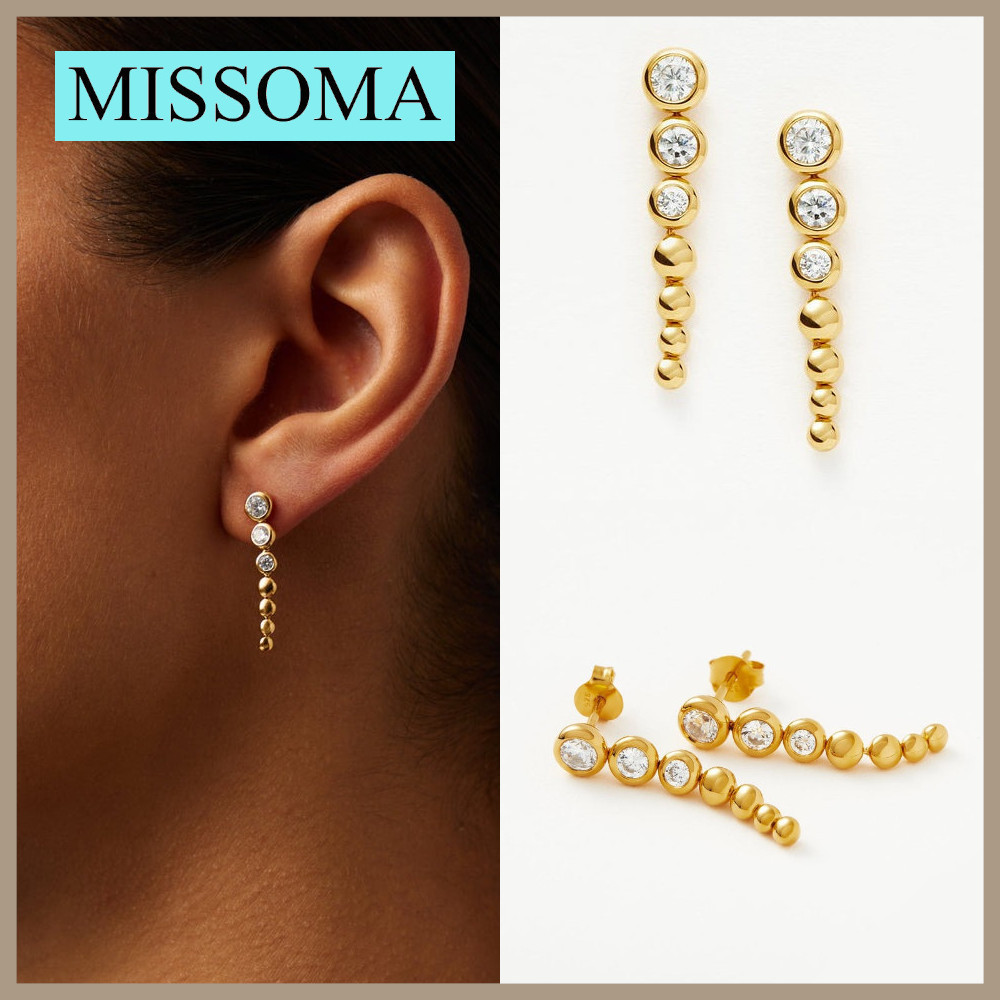★MISSOMA★ テニス ビーズ ストーン ドロップ イヤリング