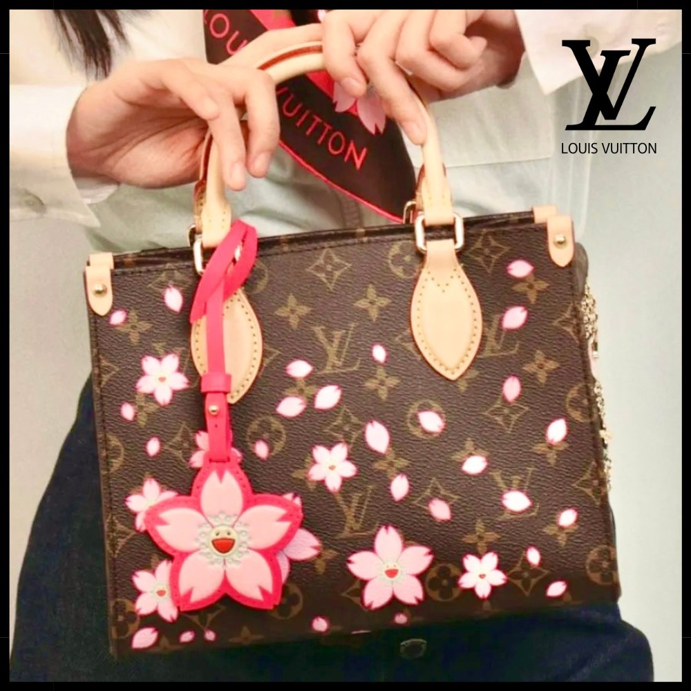 【村上隆コラボ♪ハンドバッグ】Louis Vuitton オンザゴー PM 桜