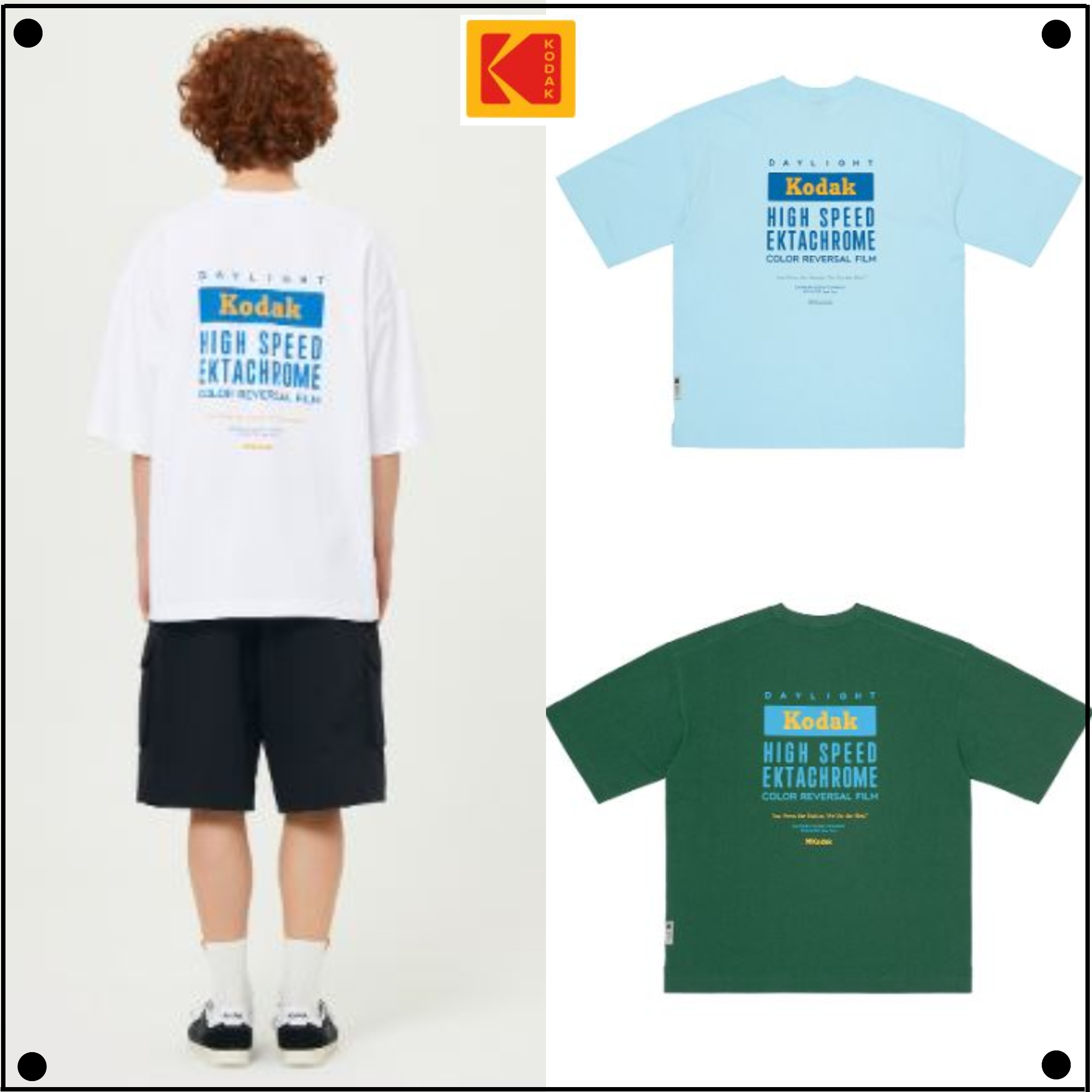 KodakのEssential Big Graphic Short Sleeve T-Shirt 全3色