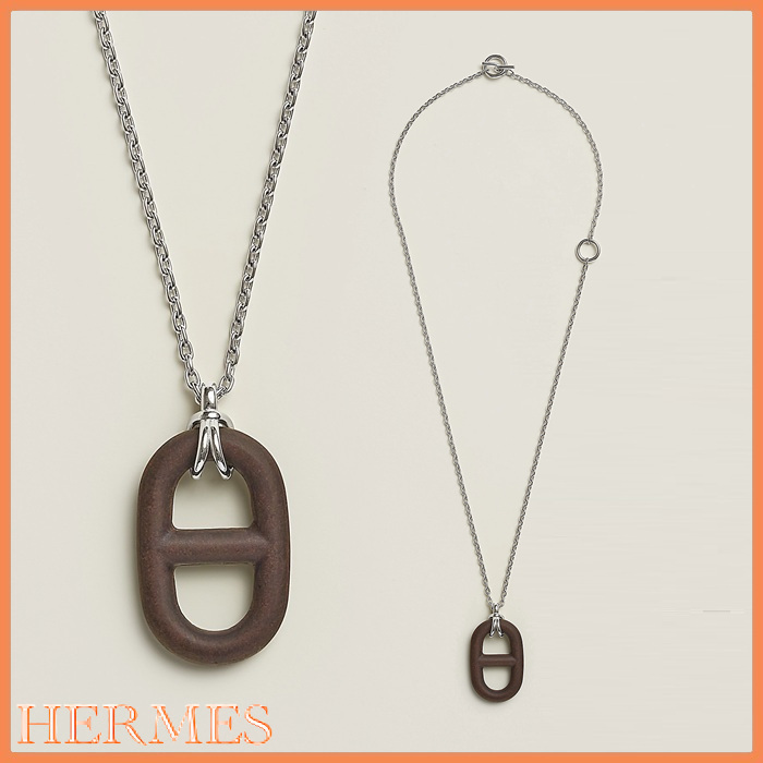 HERMES ネックレス シェーヌ・ダンクル・ヴュルカニウム