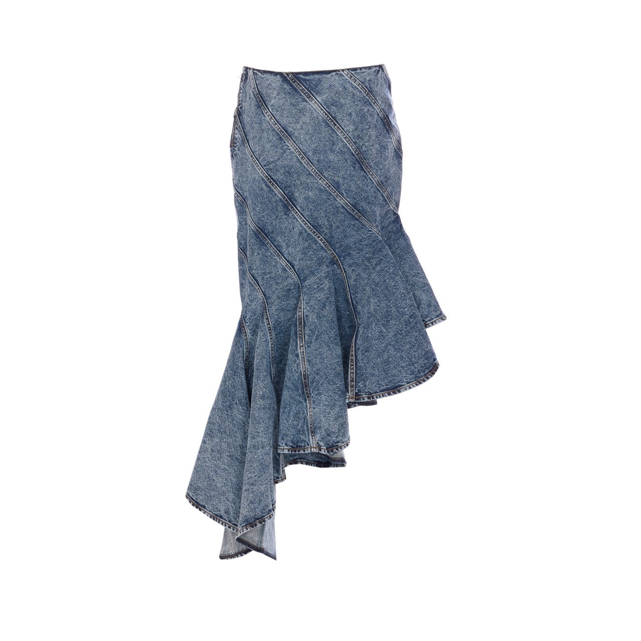 スカート ALAIA DENIM SPIRAL SKIRT