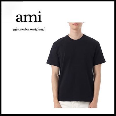 関税・送料込み★AMI★ コットン「アミ・ド・クール」Tシャツ 関税負担なし☆AMI PARIS アミ パリス パッチ Tシャツ 男女兼用