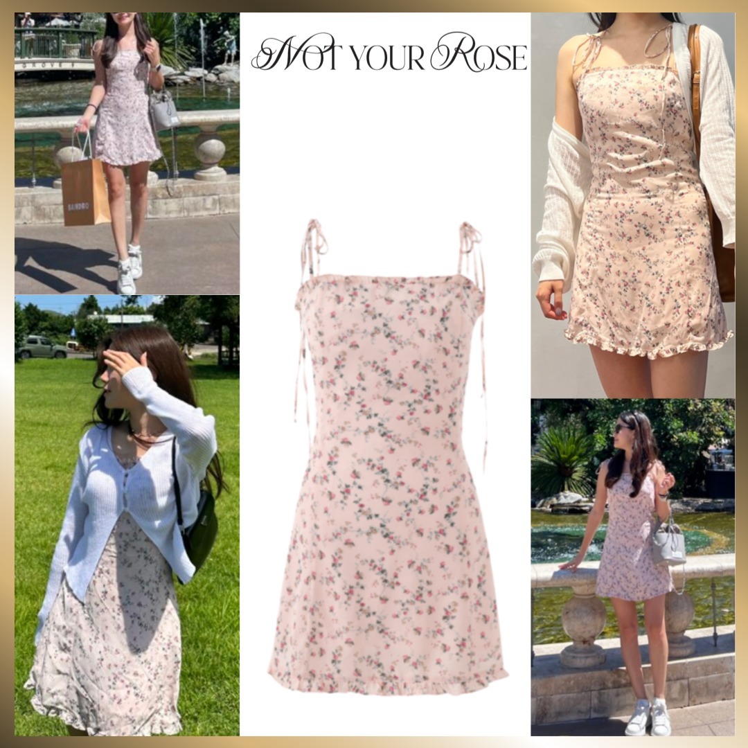 ◇Not your rose◇ Frill mini dress (pink)