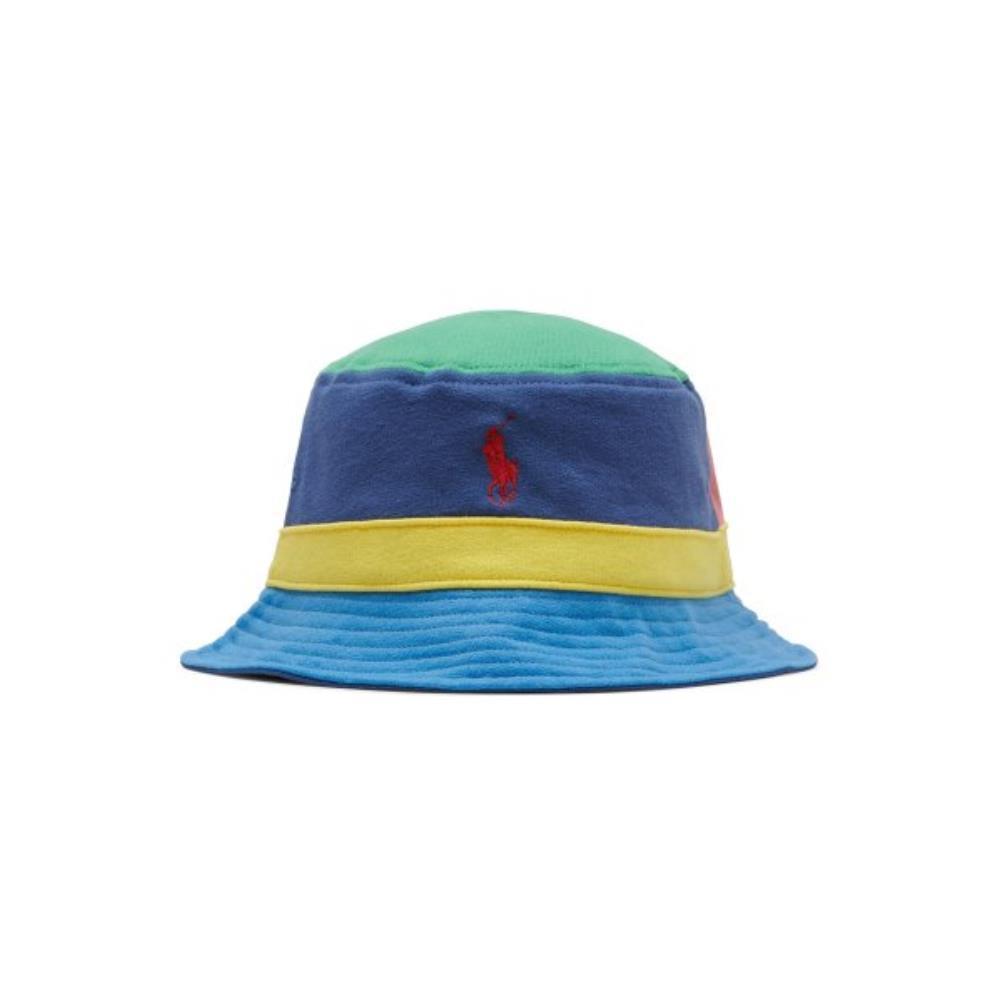☆POLO RALPH LAUREN☆ Colorblock Fleece Bucket Hat Multi MAP