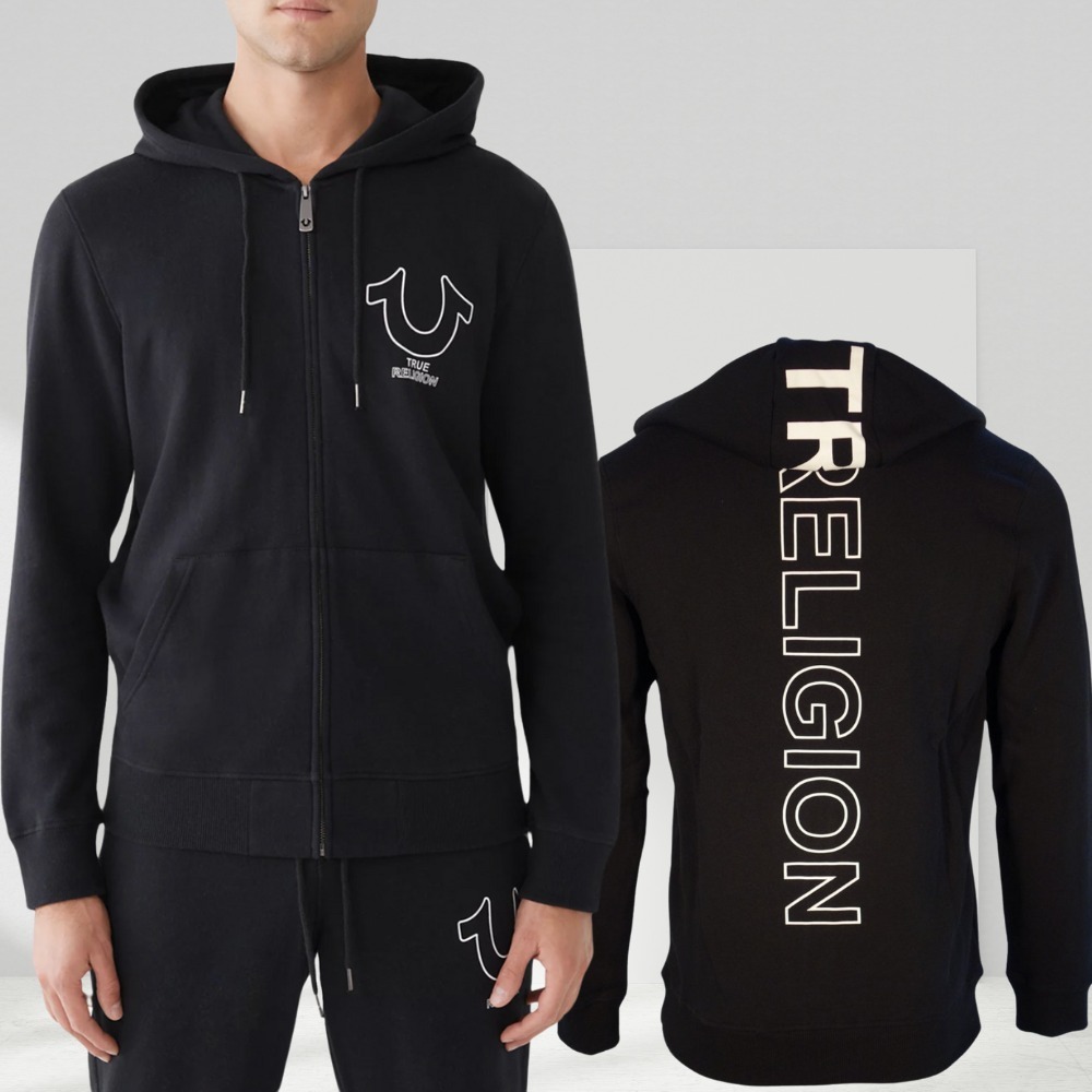 前面と背面にロゴ！TRUE RELIGION ジップパーカー フーディ