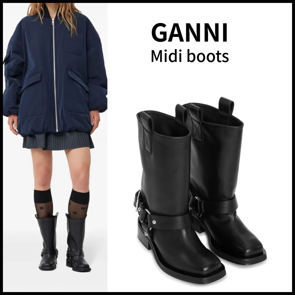 【GANNI】関税込★Midi biker Boots