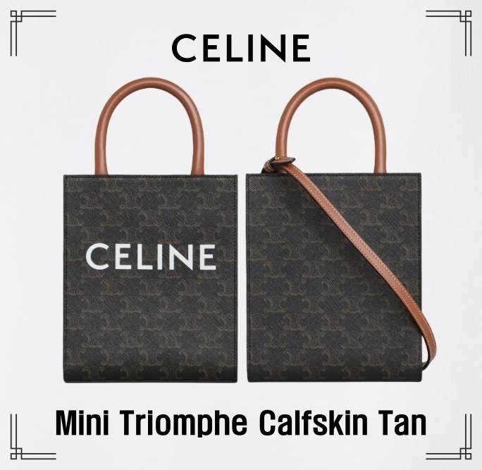 [Celine]★大人気★Mini Triomphe Calfskin Tan★関税無