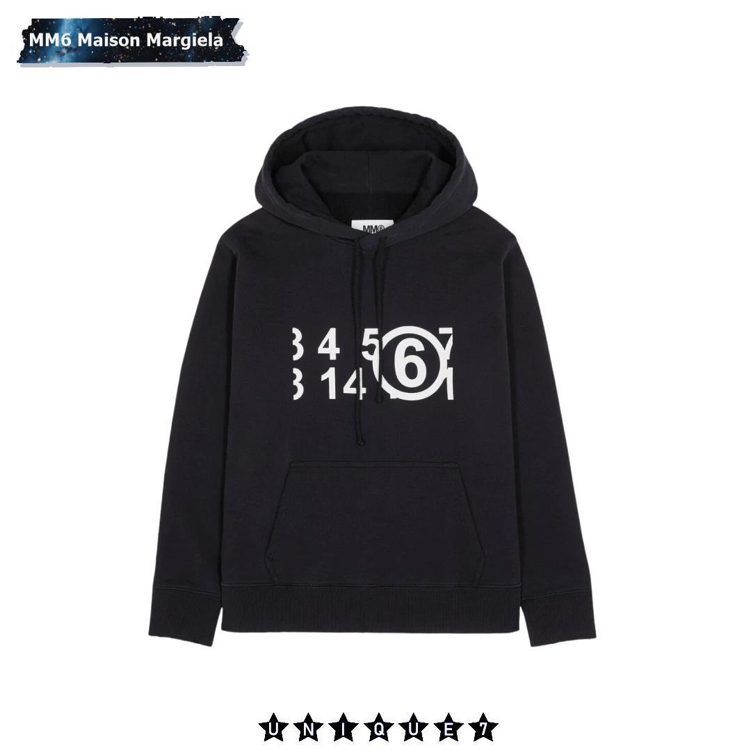 パーカー・フーディ MM6 Maison Margiela Circle 6 Logo Hoodie Black