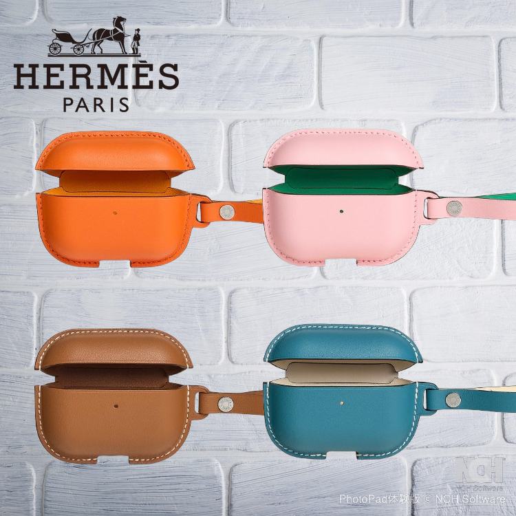 【全世代対応☆AirPods Pro 2用ケース】ストラップタイプ HERMES