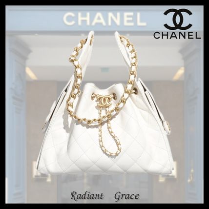 キルティング ホワイト（白）系 CHANEL(シャネル) トートバッグ