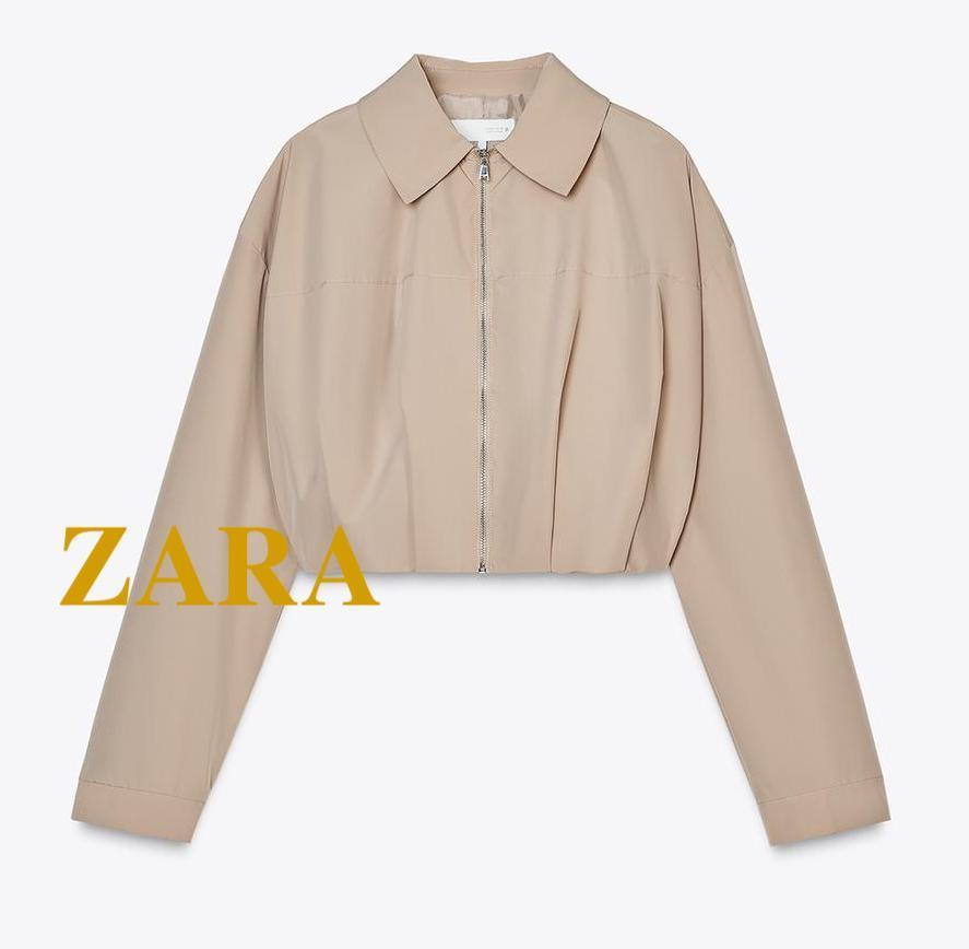 ☆ドイツ発*ZARA*新作*ショートZIPジャケット/P-CAMEL☆