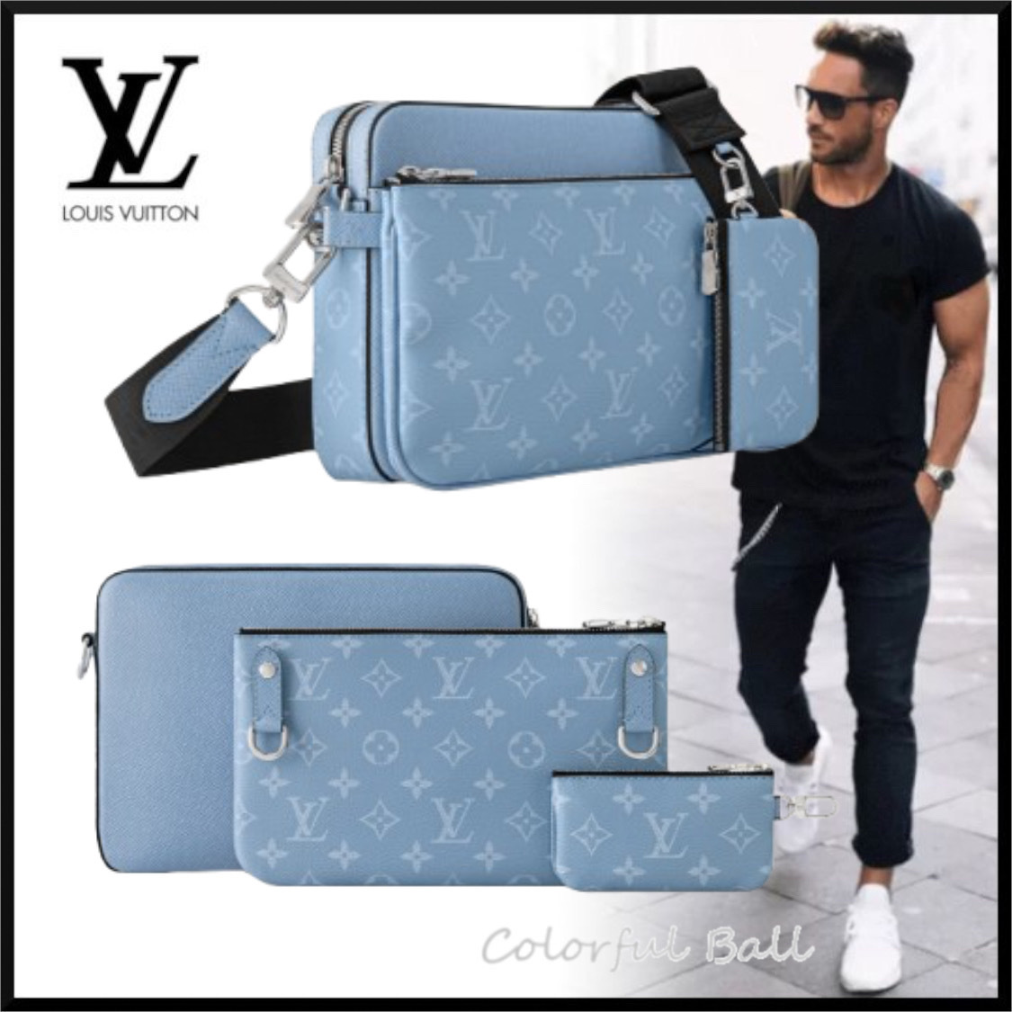 【メンズに大人気】Louis Vuitton トリオ メッセンジャー
