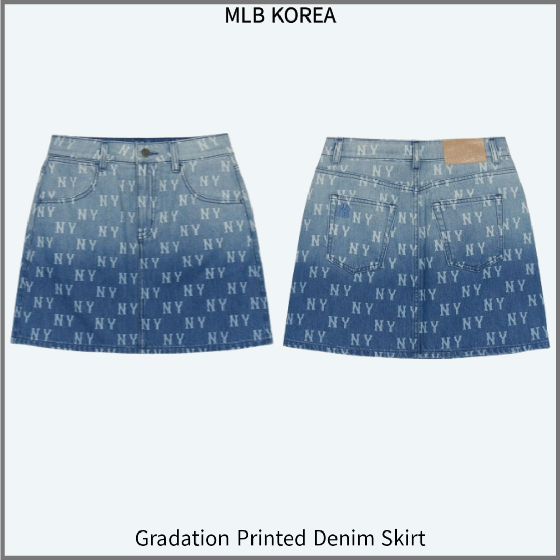 MLB■Gradation Printed Denim Skirt★送料込