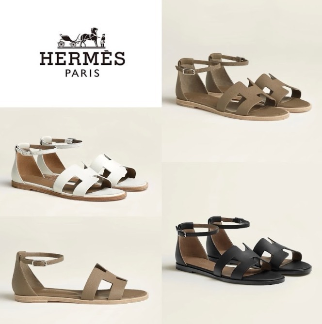 上品なデザイン♪【HERMES】Santorini(サントリーニ) サンダル