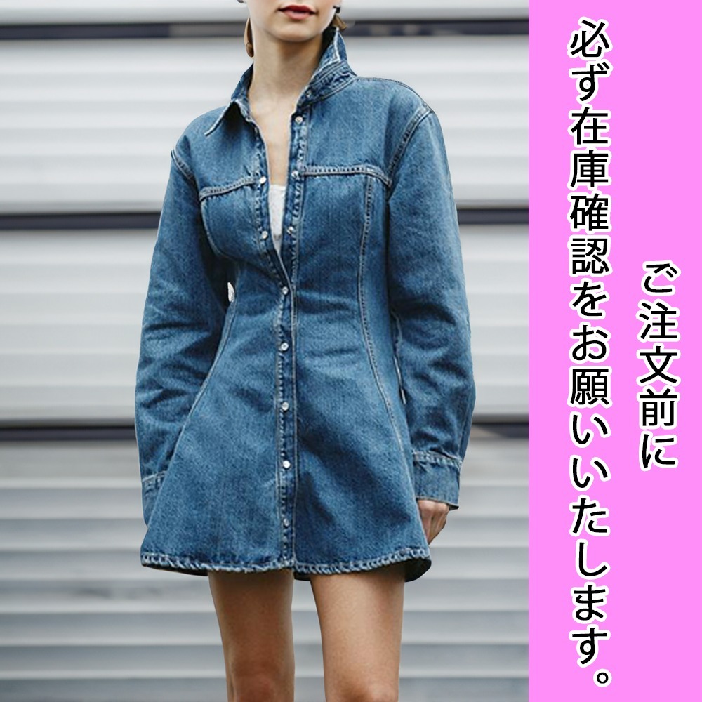 国内配送★ZARA★デニムミニワンピース TRF 人気商品◎