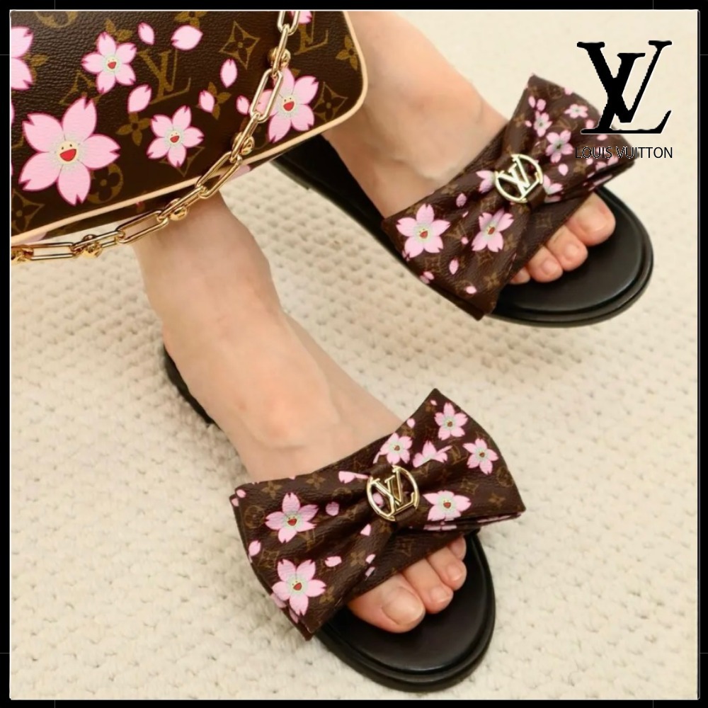 【村上隆コラボ！】Louis Vuitton リリー ミュール サンダル 桜