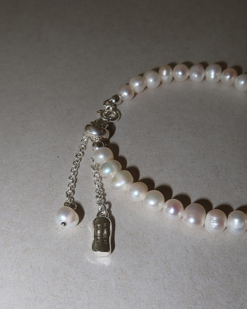 [MIDNIGHT MOMENT.] Flexible Pearl Bracelet ★すぐ品切れ★ MIDNIGHT MOMENT] flexible pearl bracelet ブレスレット