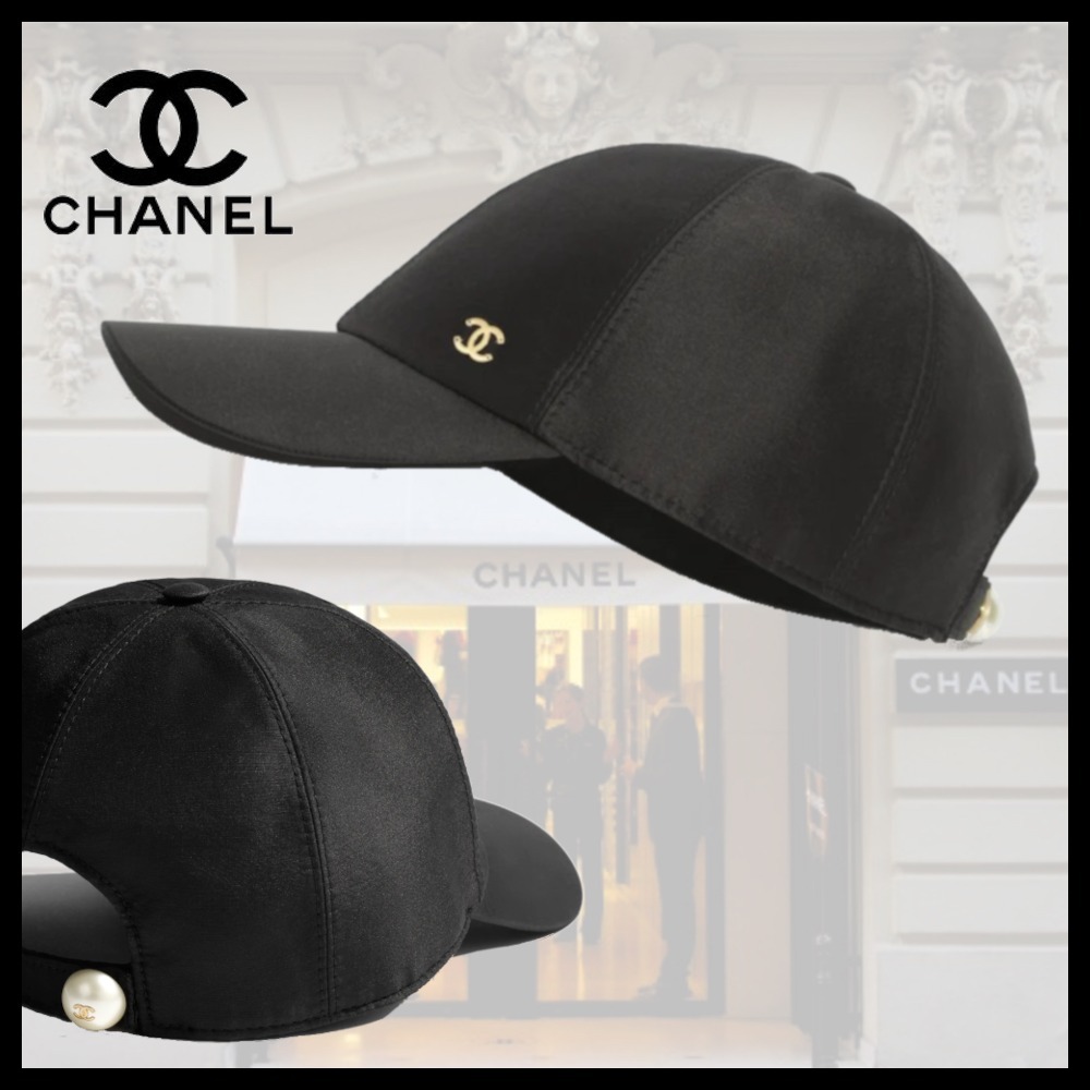 【後ろ姿がポイント★CHANEL】パールキャップ 後ろ姿も可愛く♡】 CHANEL キャップ パール